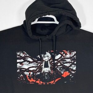 Omocat Omori Did Not Succomb Red Hands Black Hoodie Mens L Fleece
